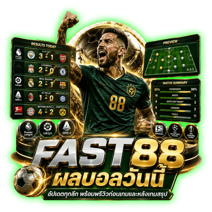 FAST88 ผลบอลวันนี้ อัปเดตทุกลีก